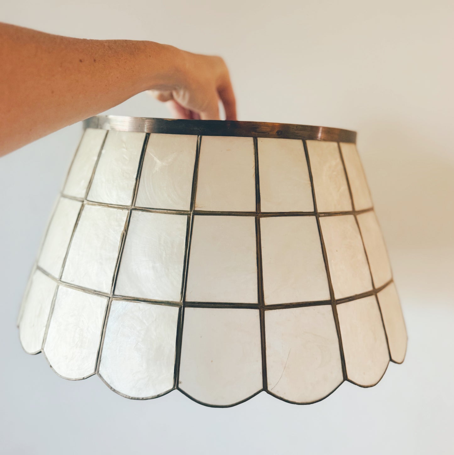 Vintage Capiz Lampshade