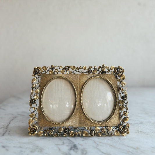 Heavy Matson 24K Gold Plated Frame With Convex Glass