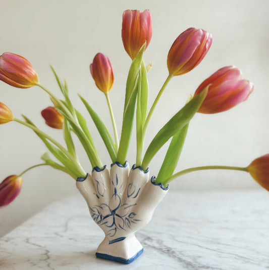 Hand Painted Flower Frog