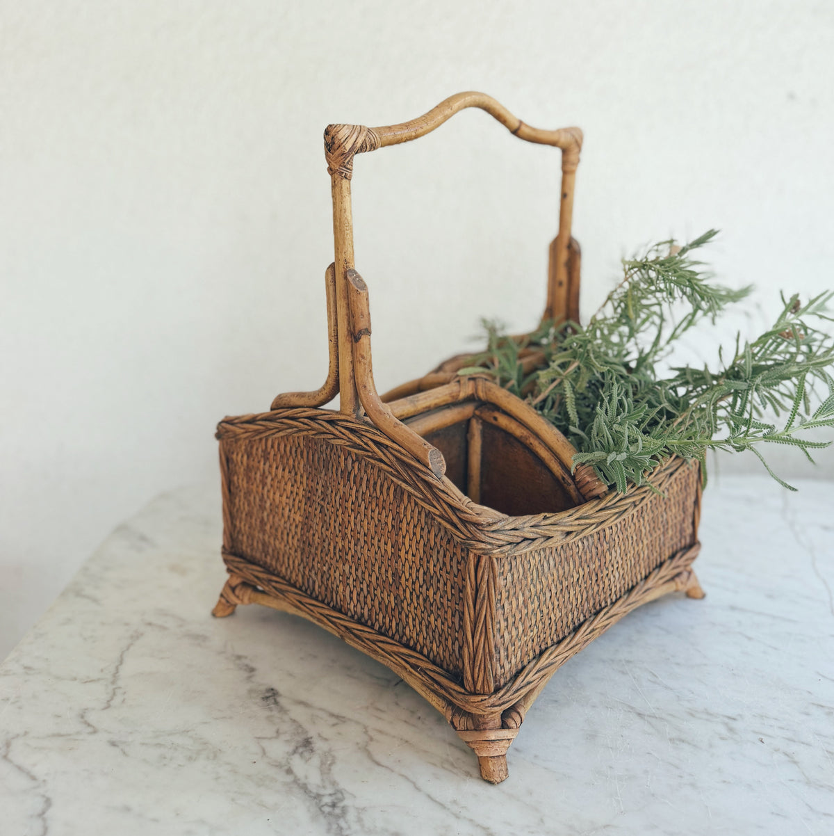 Bamboo and Wicker Caddy (Local purchase)