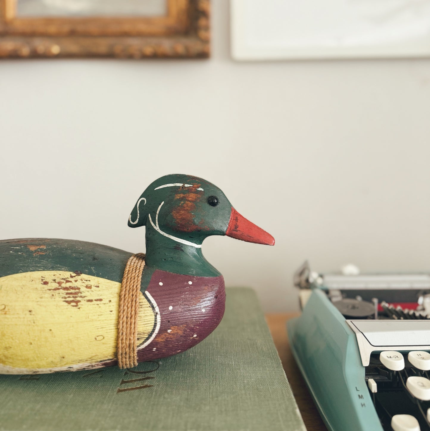 Vintage Wooden Mallard Duck