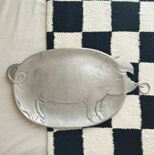 Pewter Pig Platter