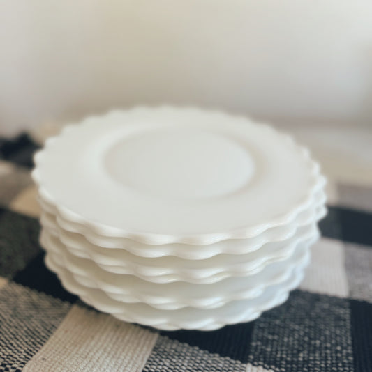Set of 8 Scalloped Salad Plates (local purchase only)