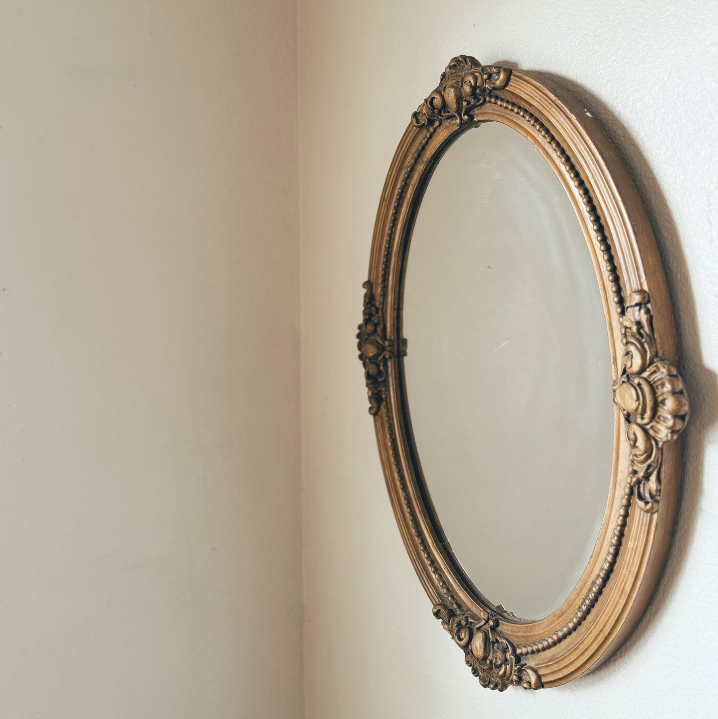 Antique Gold Oval Mirror, for local purchase only