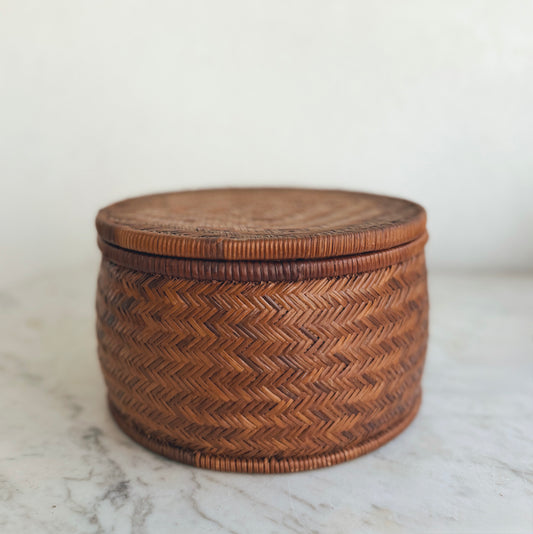 Deep Round Rattan Basket