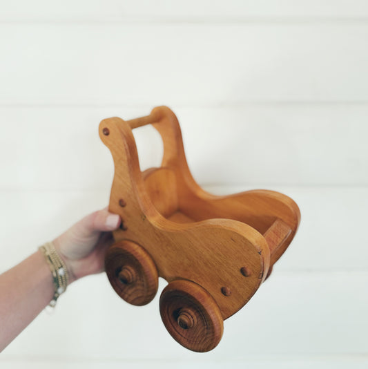 Vintage Wooden Mini Stroller