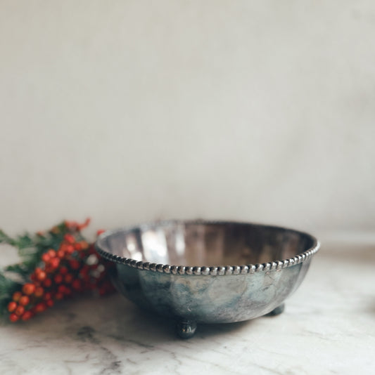 Vintage Silver Plate Footed Bowl