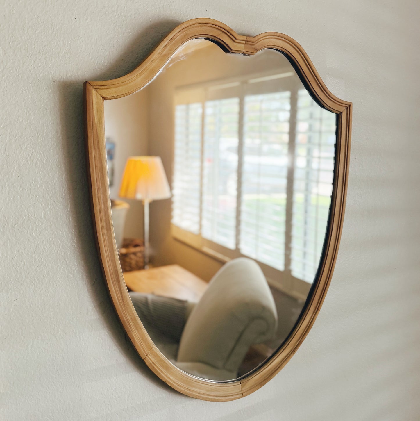 Beautiful Vintage Large Shield Shape Mirror (local purchase only)