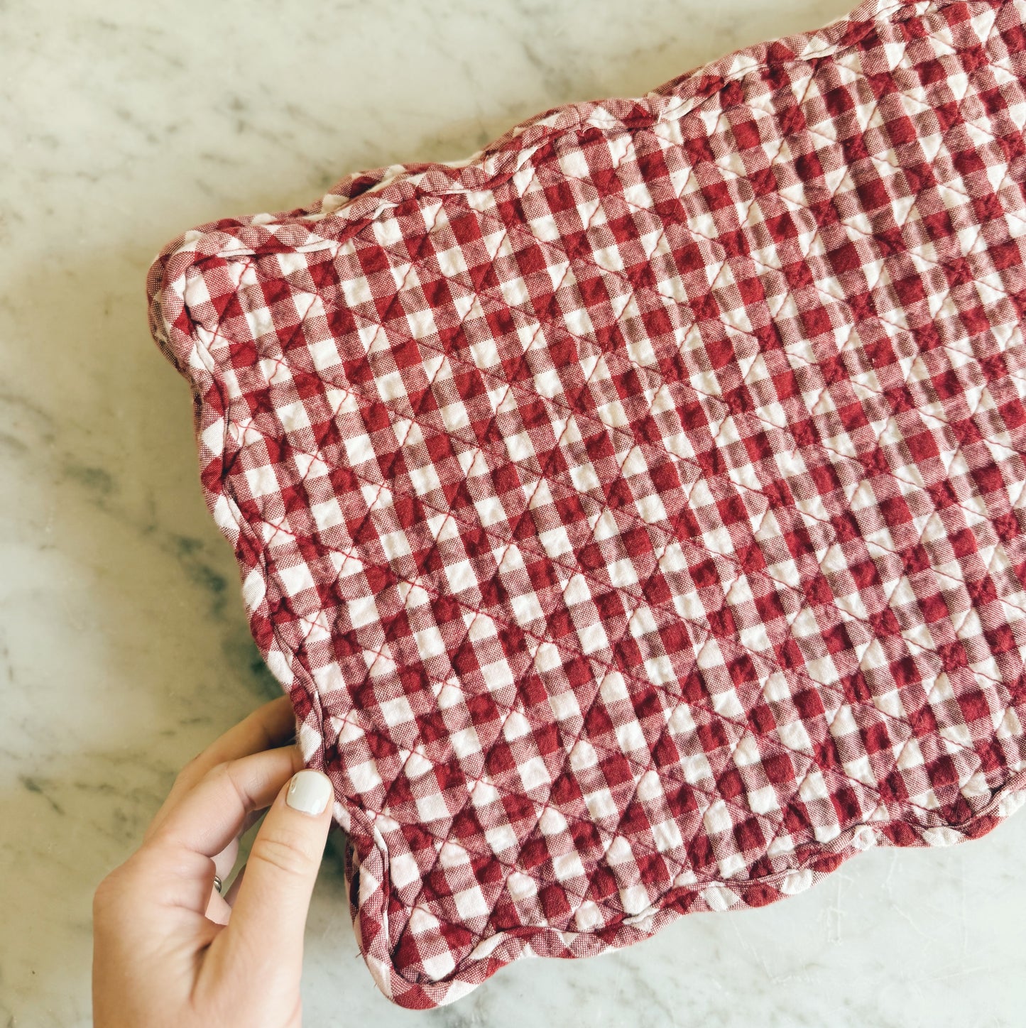 Hand Sewn Gingham Set of 8 Placemats