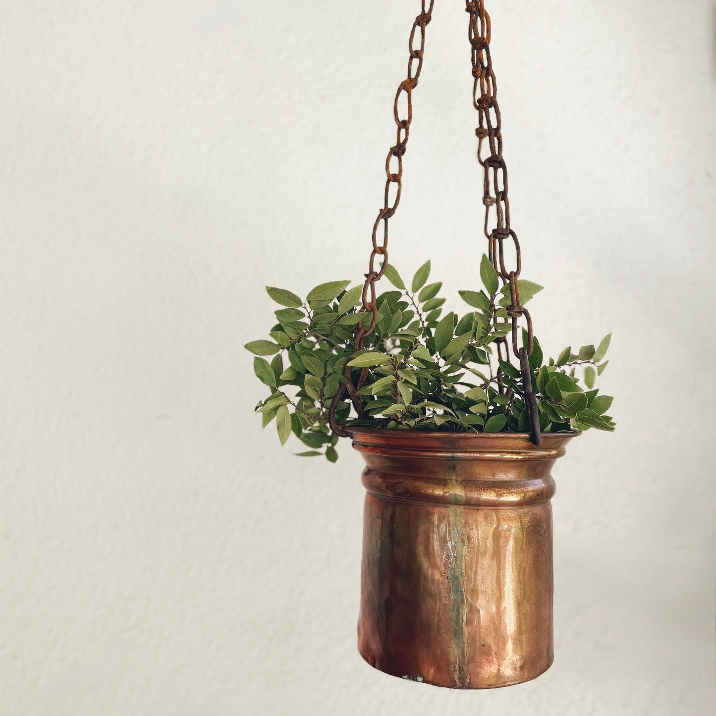 Vintage Copper Hanging Pot