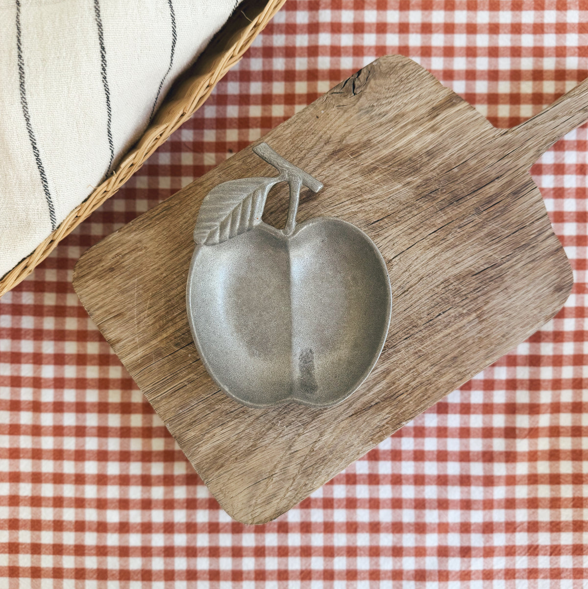Small Pewter Apple Trinket Dish