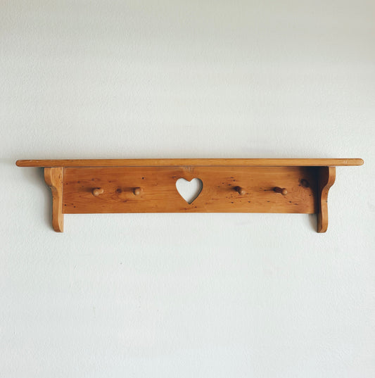 Wooden Heart Peg Rack (Local Purchase)