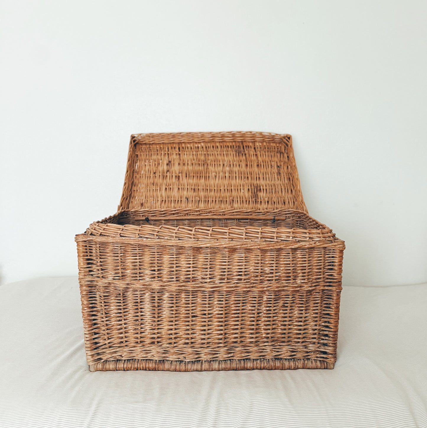 Antique Lidded Wicker Trunk (Local Purchase Only)