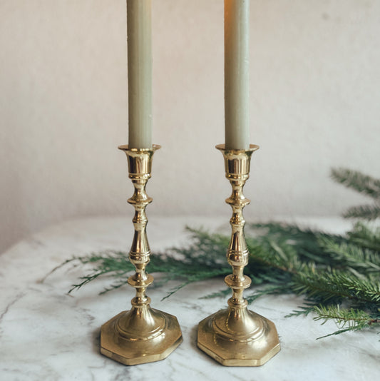 Petite Brass Candleholders