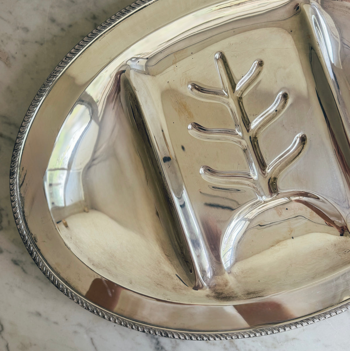Vintage Silverplate Divided Tray
