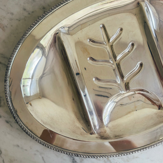 Vintage Silverplate Divided Tray