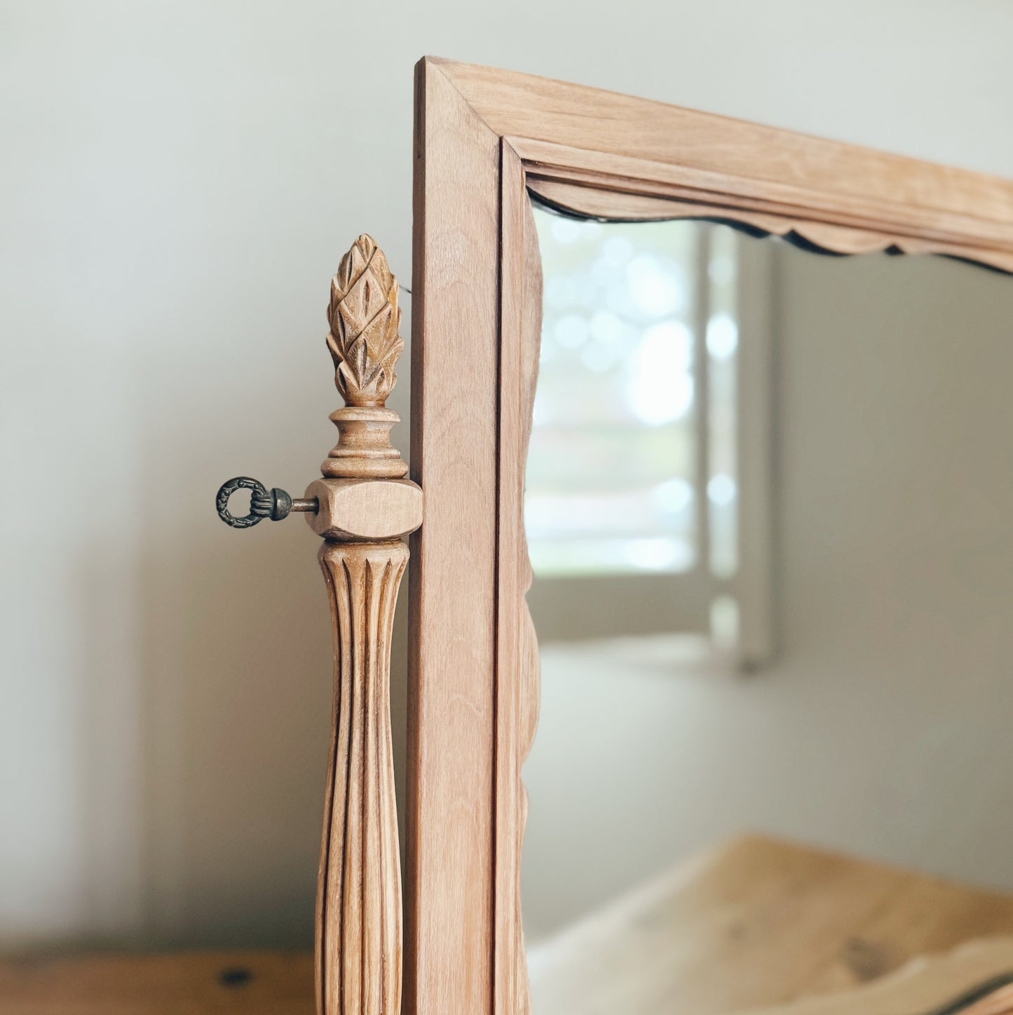 Wooden Swivel Vanity Mirror (For Local Purchase Only)