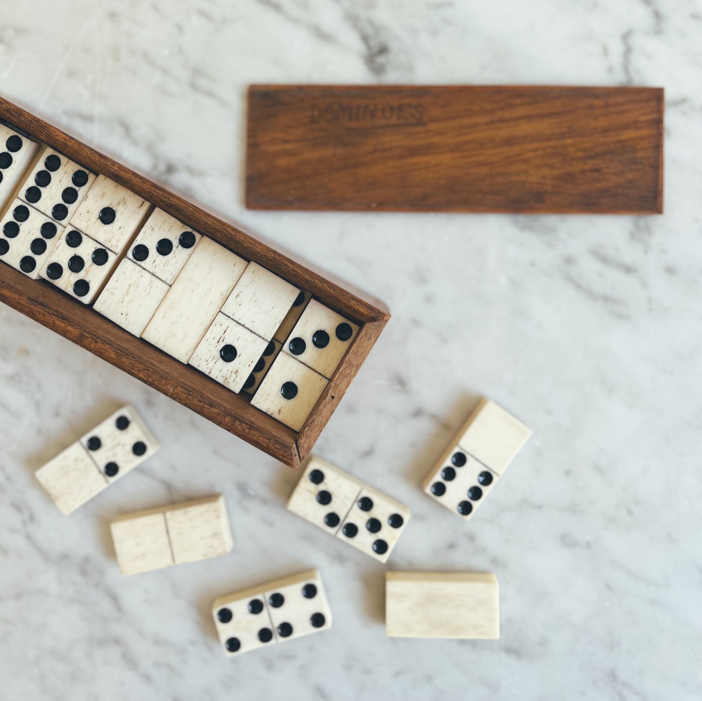 Full Set of Vintage Bone Dominoes