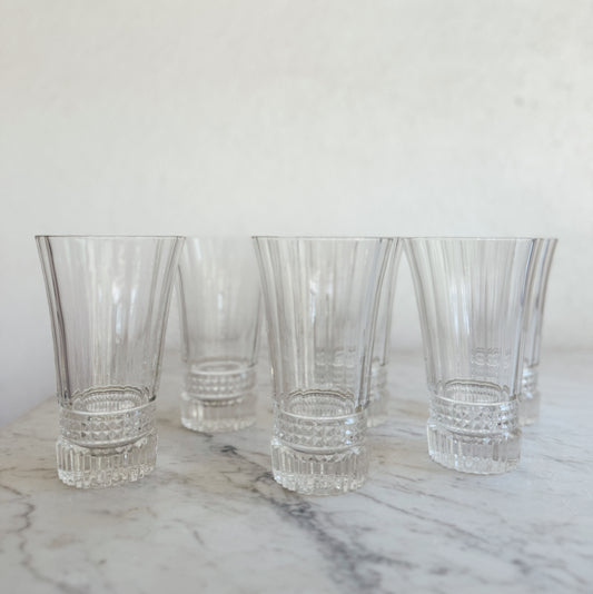 Set of 6 Vintage Crystal D'arques Durand Glasses (2 sets sold separately)