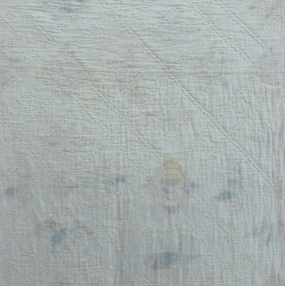 Antique Red, Cream and Blue Quilt
