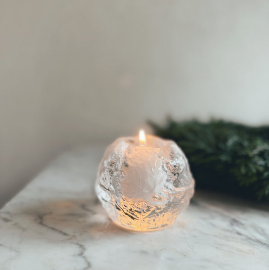 Kosta Boda Snowball Candle Holder