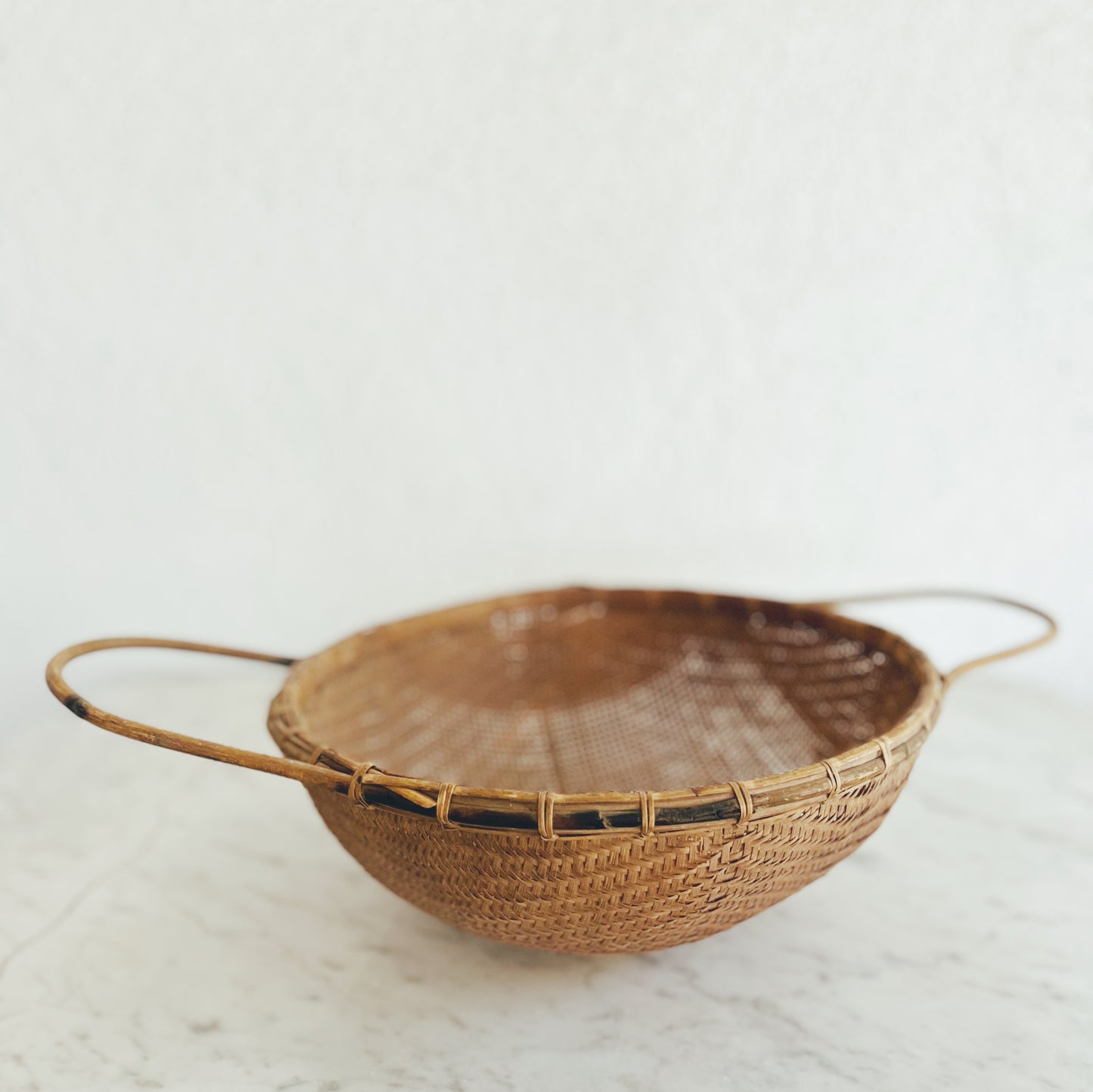 Antique Rattan Strainer