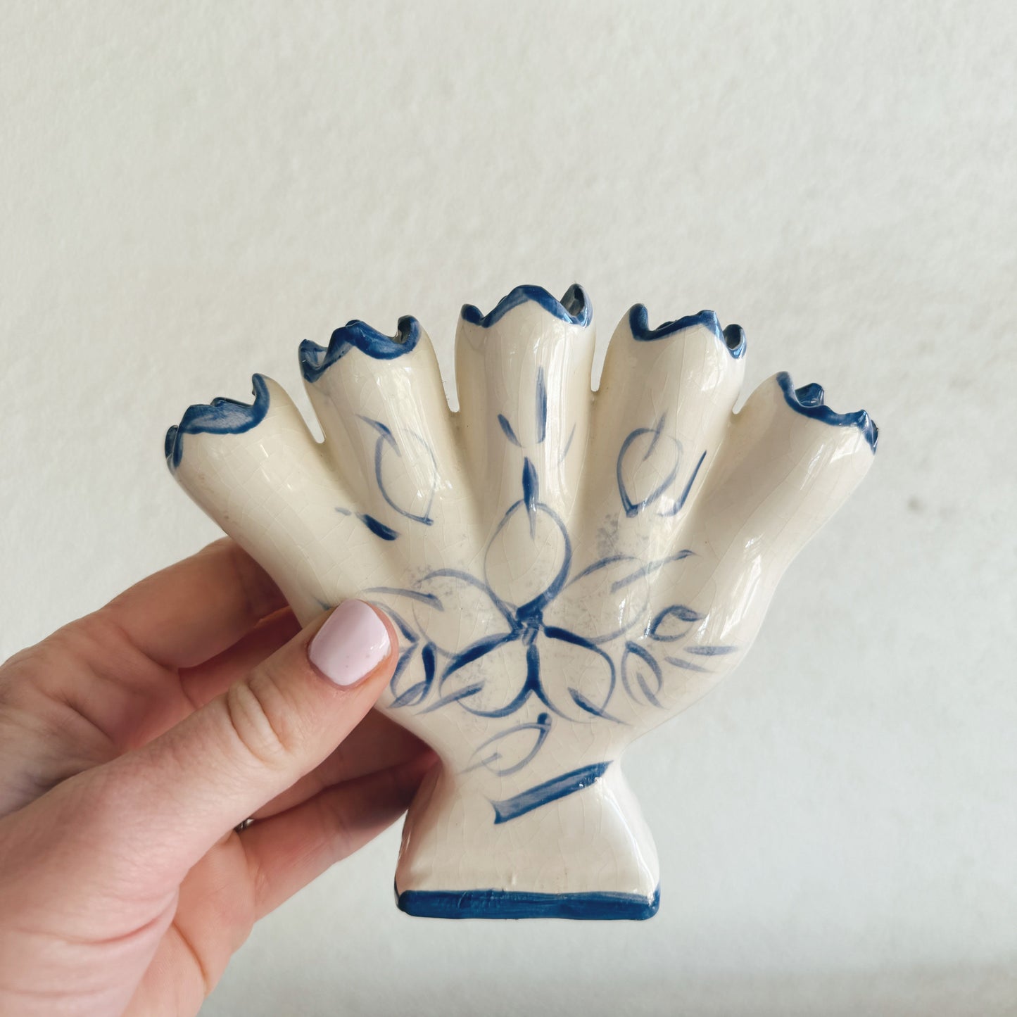 Hand Painted Flower Frog