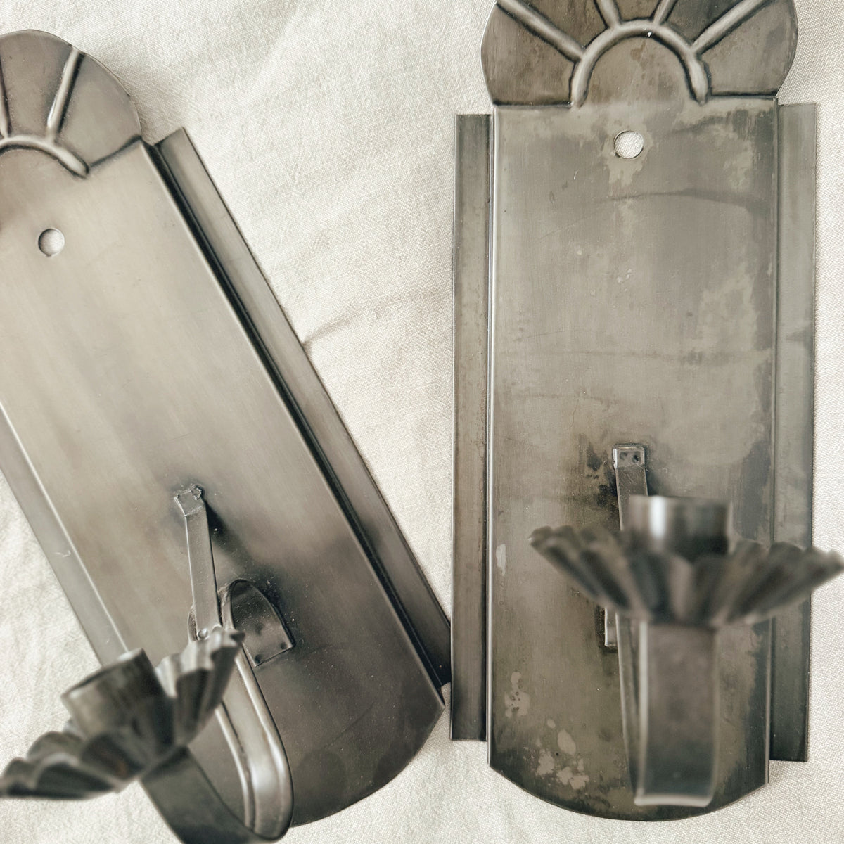 A Pair of Tin Candle Sconces (2 included)