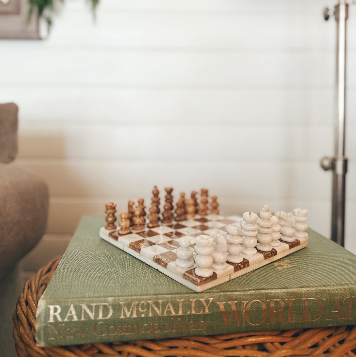 Complete Small Marble Chess Set