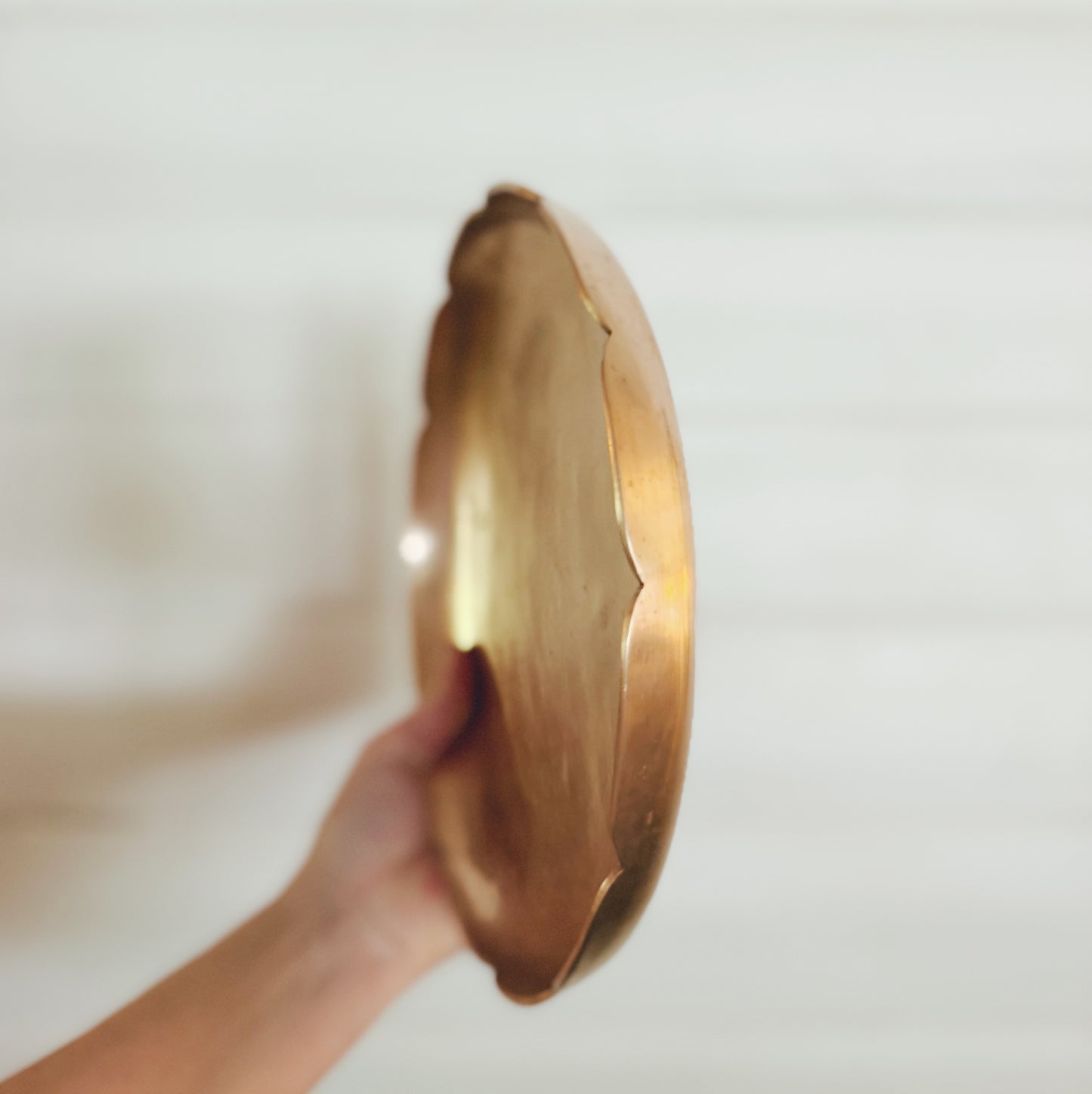 Scalloped Copper Tray