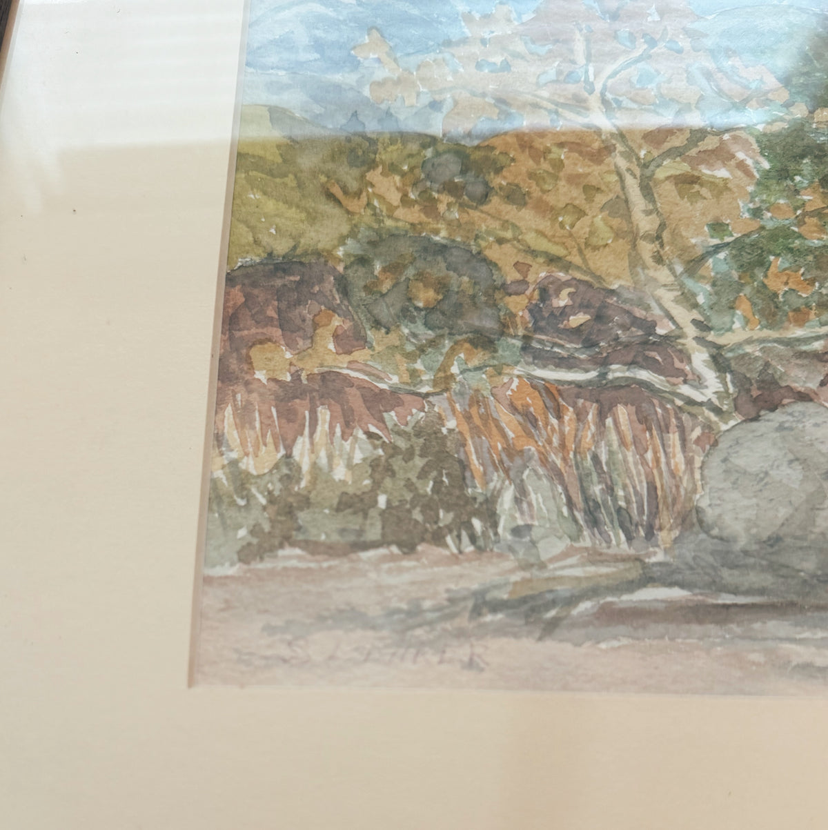 Signed Watercolor Landscape