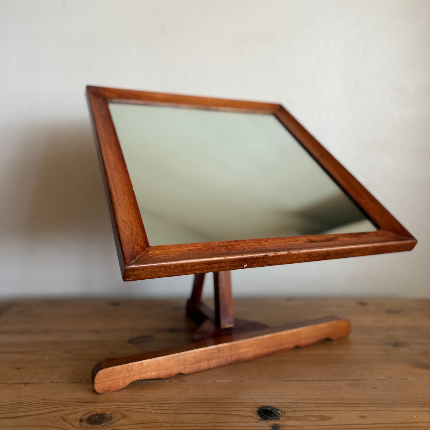 Mid Century Modern Wooden Tilt Vanity Mirror (Local Purchase Only)