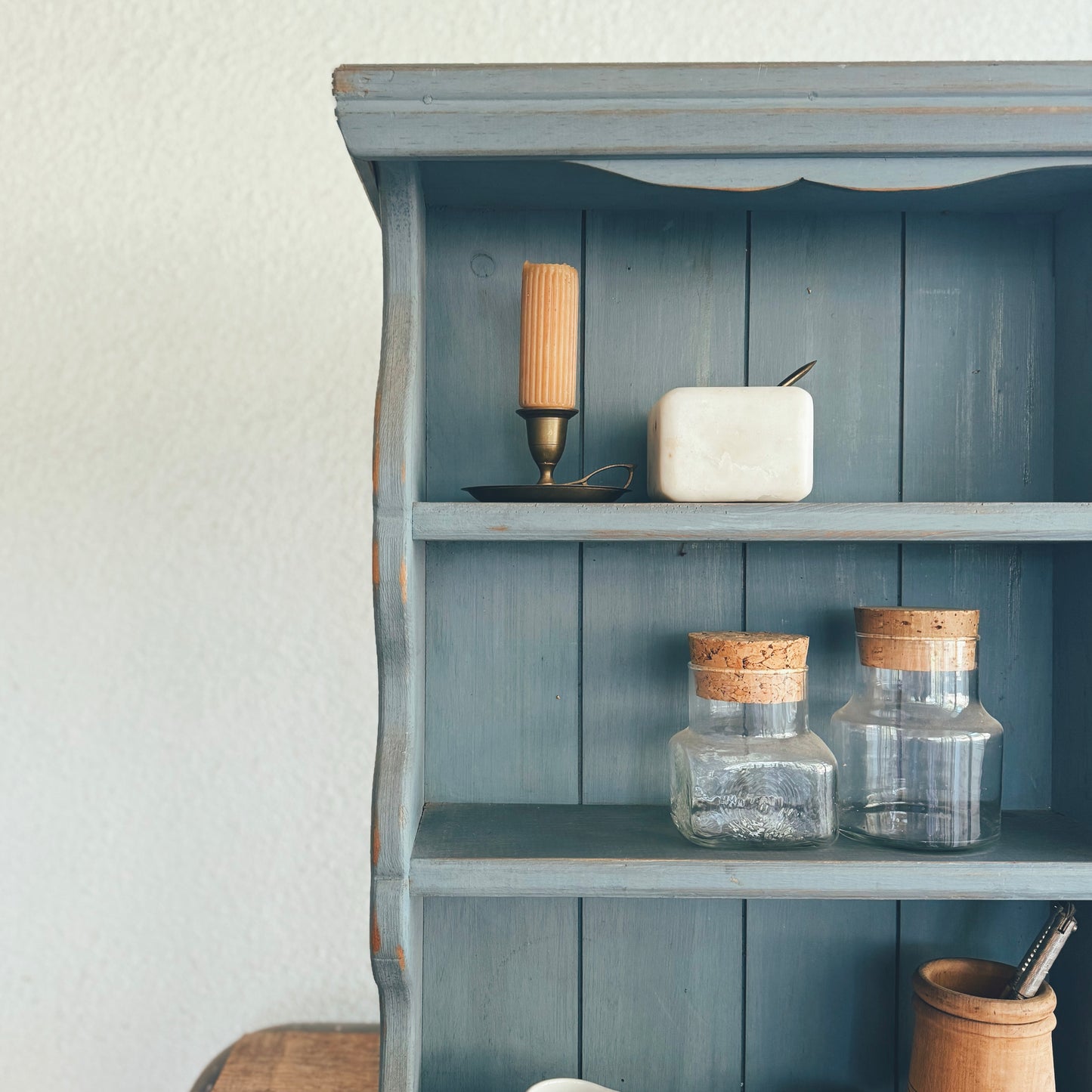 Distressed Blue/Gray Hanging Shelf (Local Purchase Only)