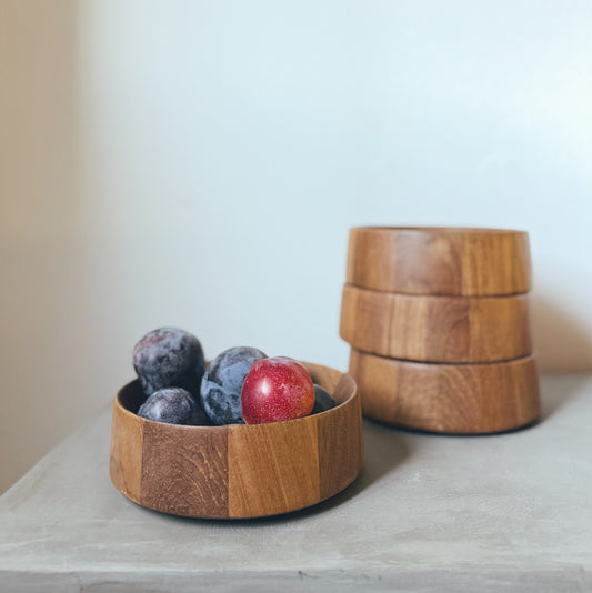 Set of Four Vintage Wooden Bowls (See Description)