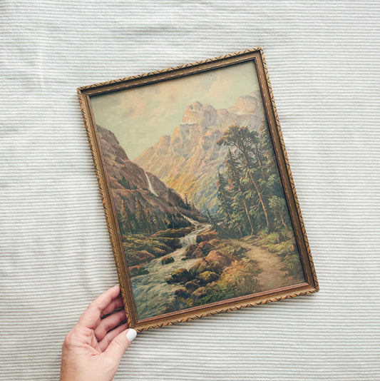Gorgeous Antique Mountain Landscape