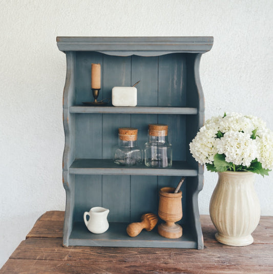 Vintage Blue Wall Shelf (local purchase only)