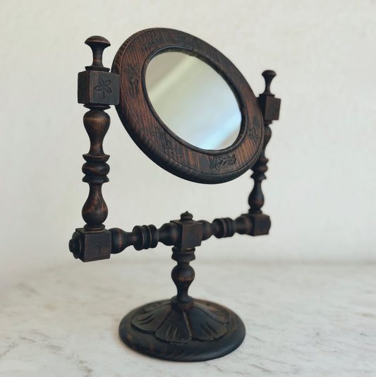 Folk Art Standing Wood Mirror