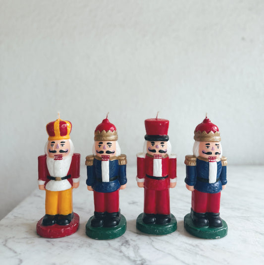 Set of Four Vintage Nutcracker Candles
