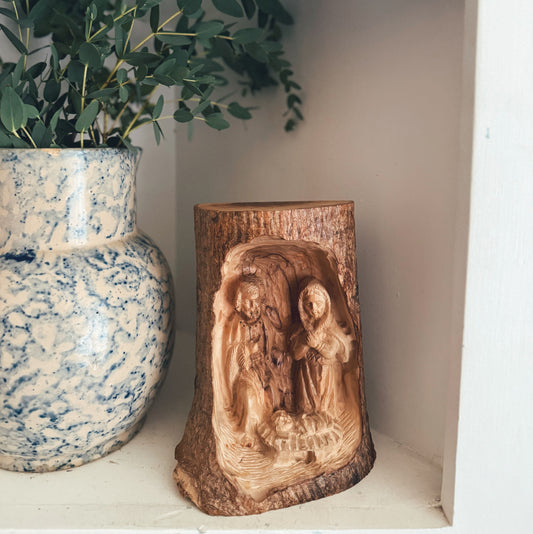 Wood Carved Nativity