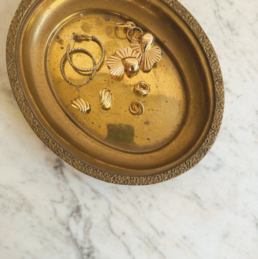 Small Vintage Brass Tray