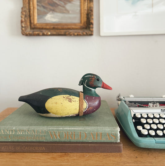 Vintage Wooden Mallard Duck