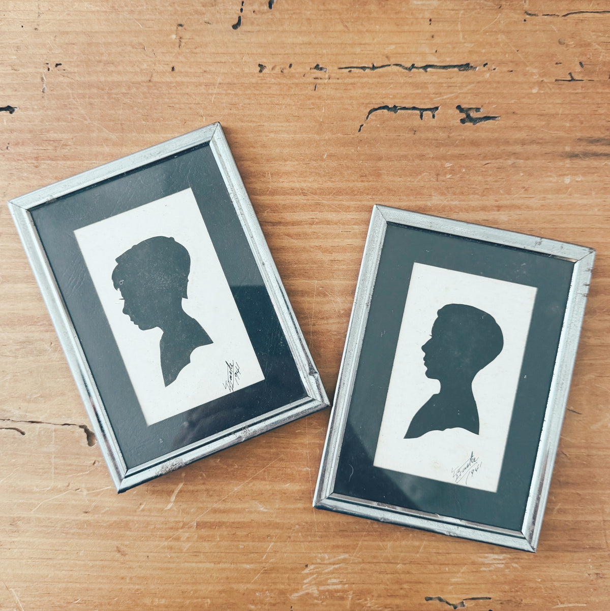 Pair of Small Antique Framed Silhouettes