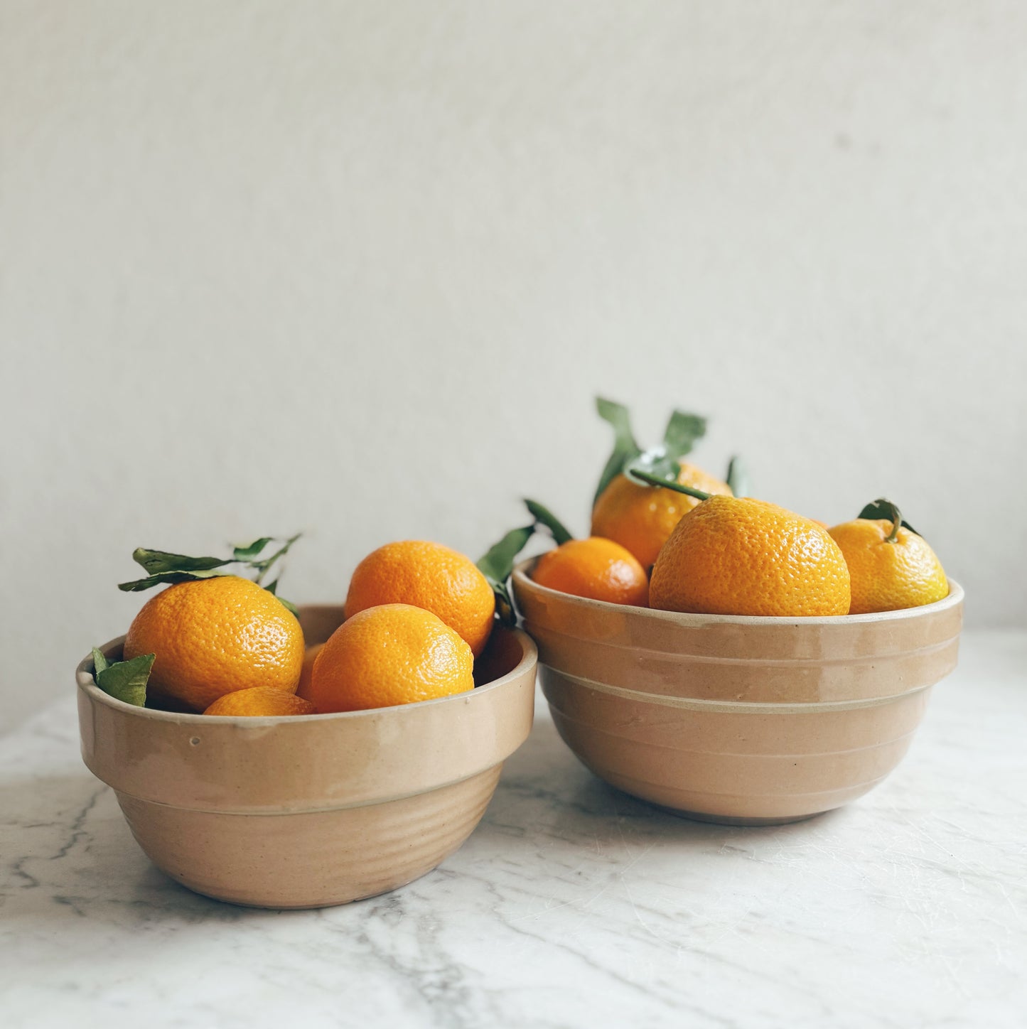 Pair of Old Stoneware Bowls