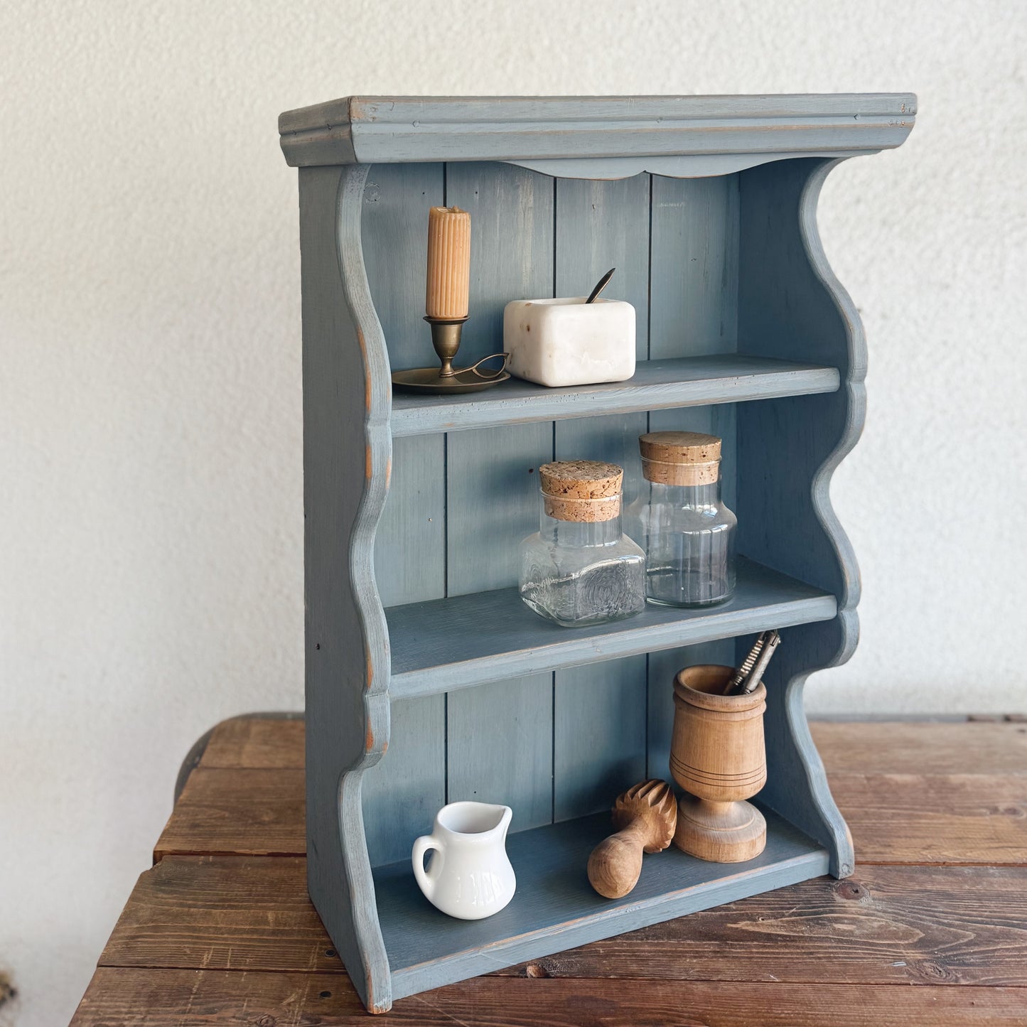 Vintage Blue Wall Shelf (local purchase only)