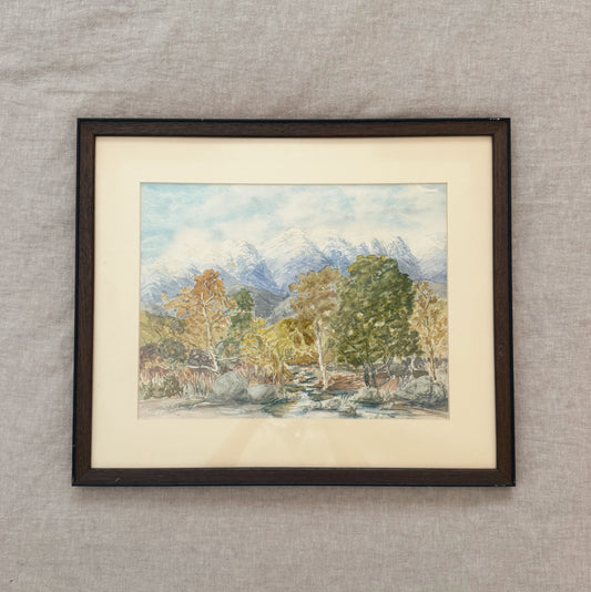 Signed Watercolor Landscape