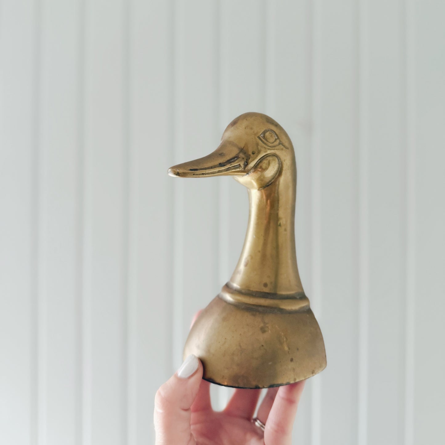 Single Brass Duck Bookend