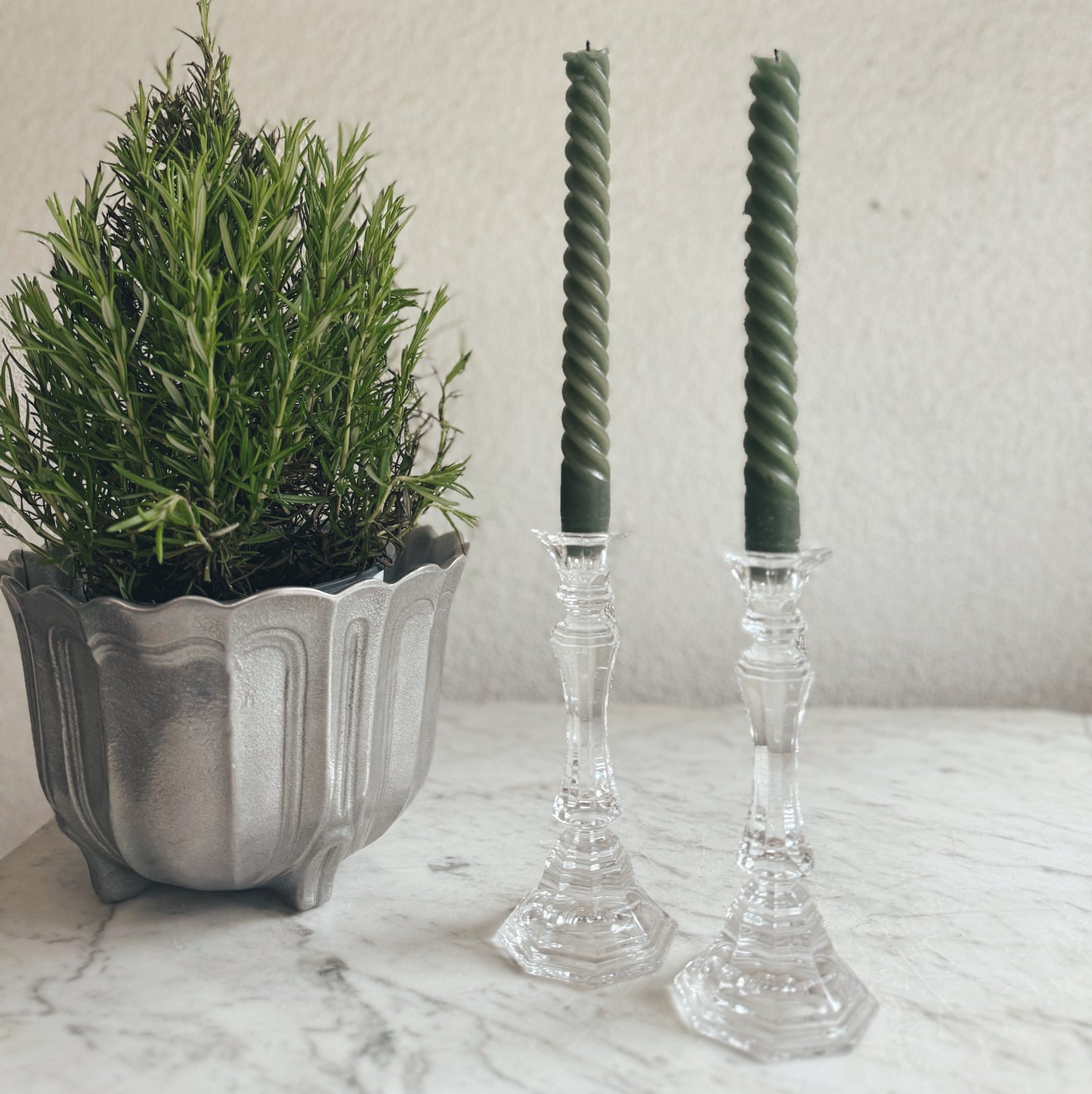 Pair of Crystal Wedgewood Candle Holders
