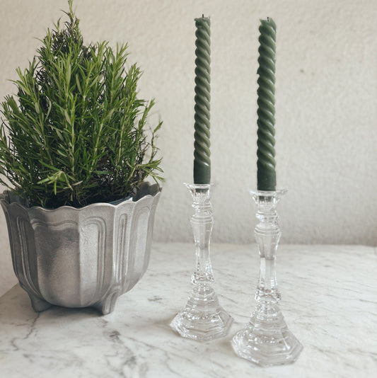 Pair of Crystal Wedgewood Candle Holders