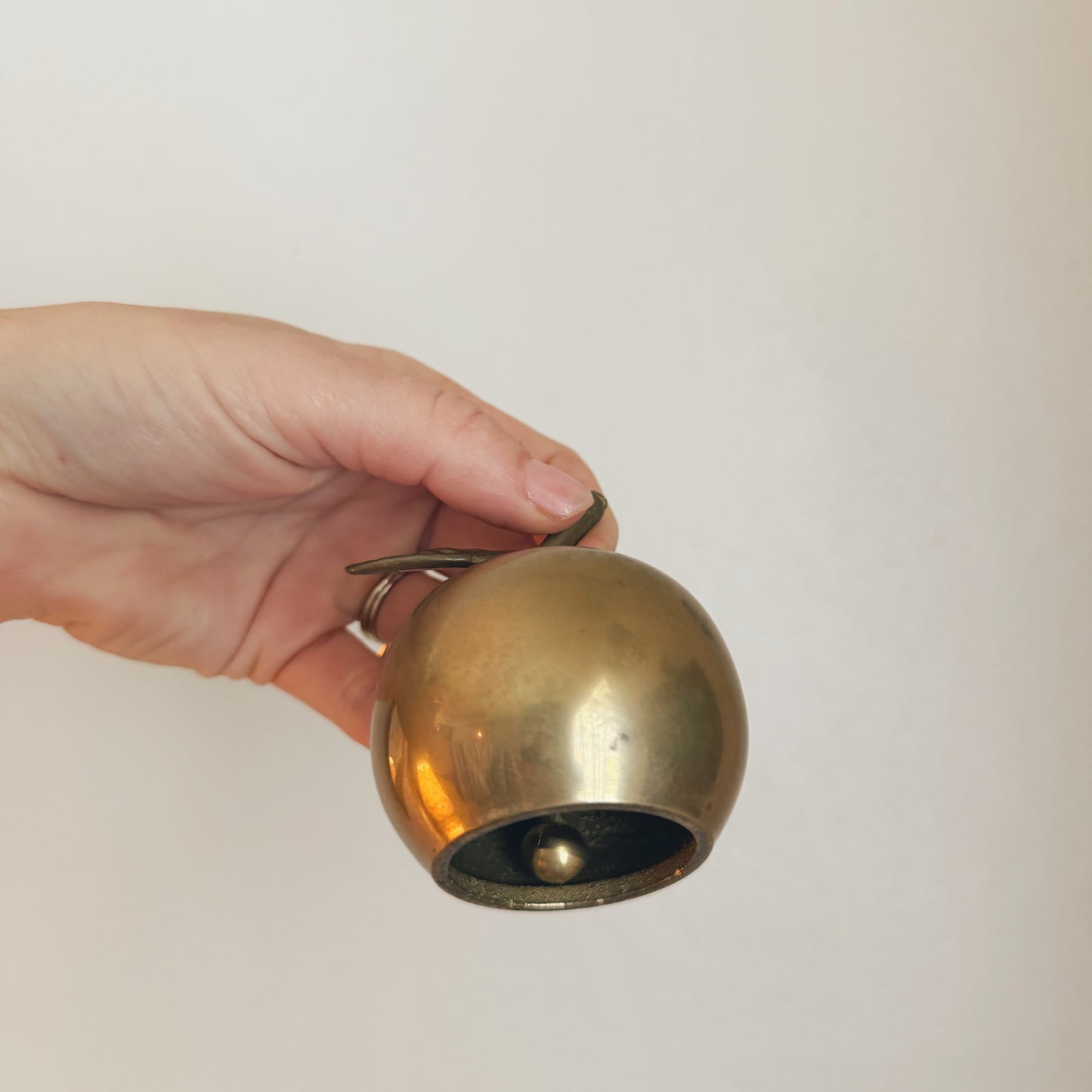 Vintage Brass Apple Bell