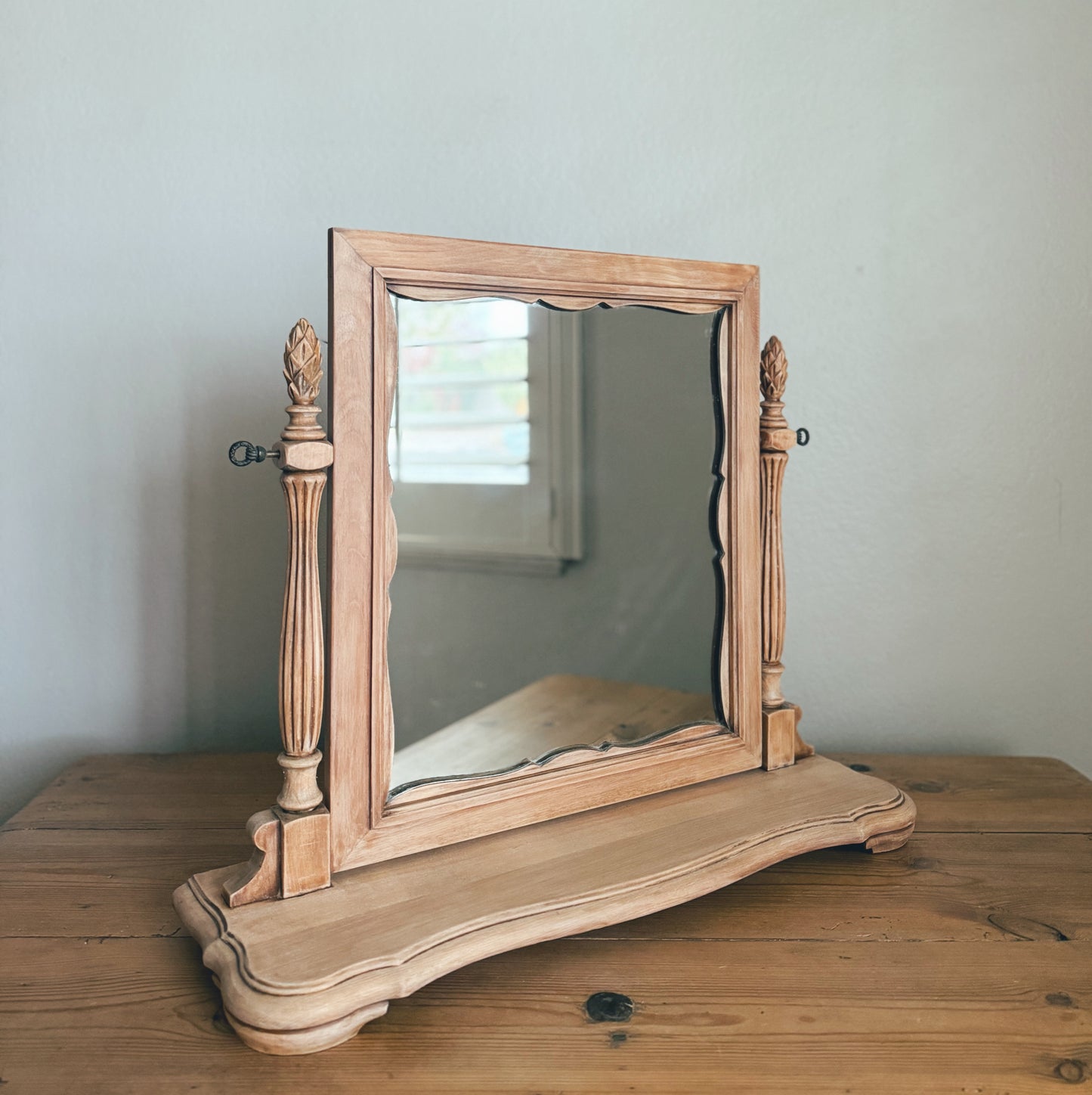Wooden Swivel Vanity Mirror (For Local Purchase Only)
